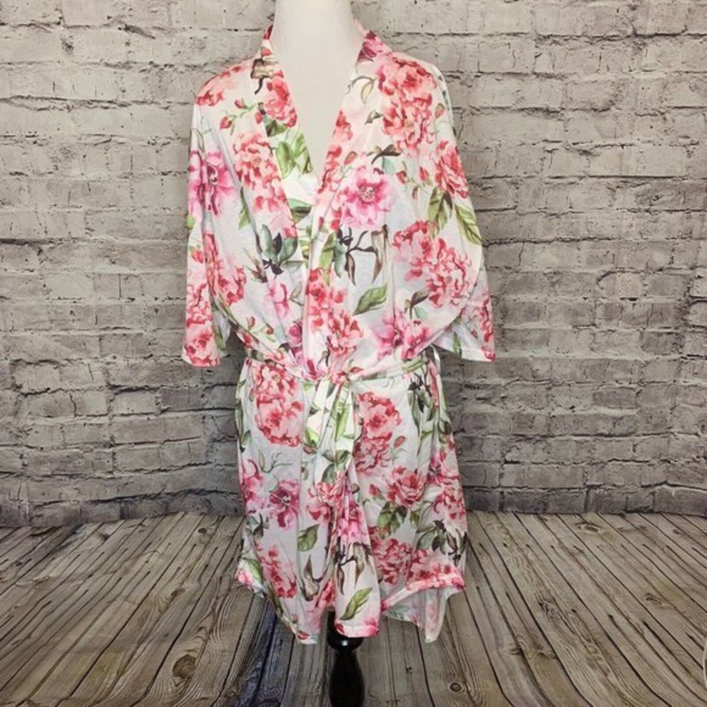 Show Me Your Mumu White‎ Pink Floral Short Sleeve